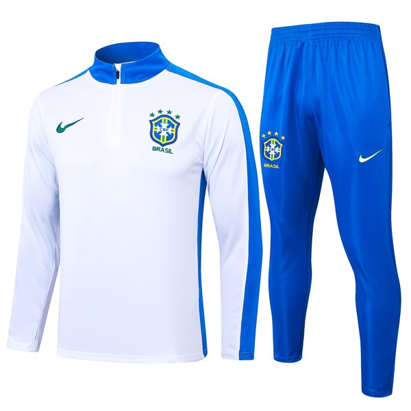 Sudadera De Training Brasil 2024/2025 Blanco Azul 3